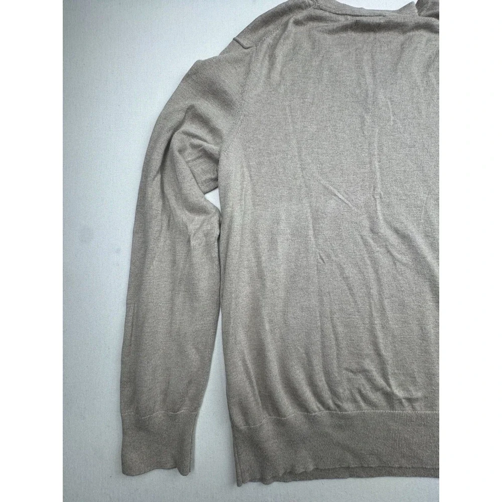Banana Republic Beige Silk Cashmere Blend V Neck Pullover Sweater Men Size Large
